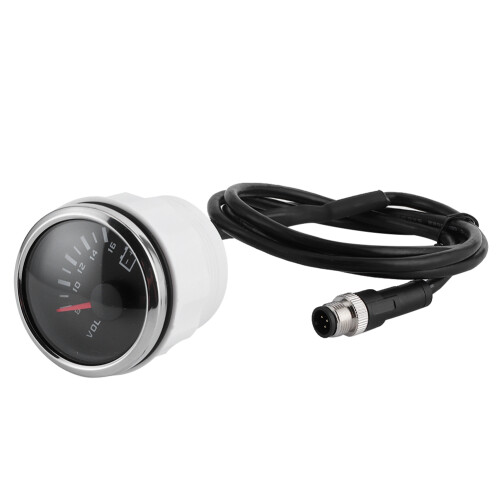 Voltímetro universal de 2 polegadas com ponteiro magnético móvel, medidor elétrico à prova d'água e poeira para carros, barcos e caminhões, 1