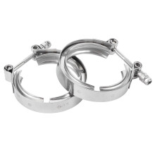 Fascetta a V per turbocompressore, flangia maschio-femmina in acciaio inox, sistema di scarico, smontaggio rapido, ottima tenuta, resistenza alla