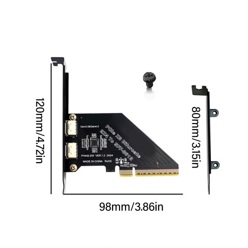 Répartiteur d'adaptateur PCIExpress 4.0X8 efficace vers 2