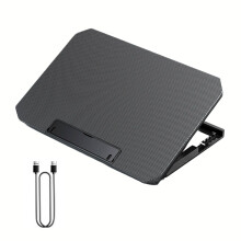 Tapis de refroidissement ergonomique pour ordinateur-Noir