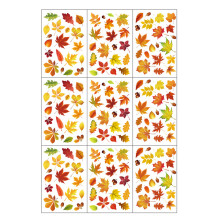 Fall Decorations Window Clings, Double-Side Printed Eco-Friendly Maple Leaves for Thanksgiving, Seamless Adornments for Your Space