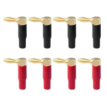Fiches bananes d'angle extensibles de type lanterne pour connexion de câbles audio, connexion sécurisée anti-oxydation compatible avec la HiFi (8