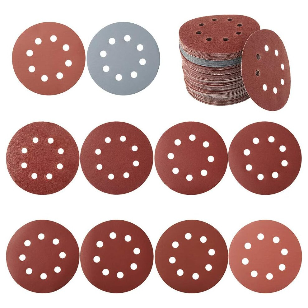 Artisan's Choice Sanding Discs, Orbital Sander Pads, Hook And Loop Attachment, Anti-Static, 100Pcs (125Mm) 9128293734783