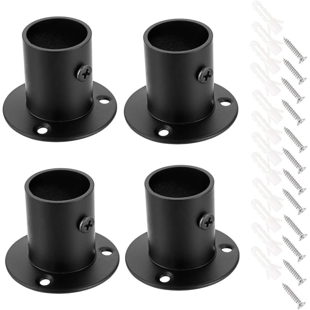 Innovative Closet Storage Solutions, Diameter 1 Inch Stainless Steel Closet Rod Flange, Supports Shelf Stability, Easy To Install With Provided 9128293947015