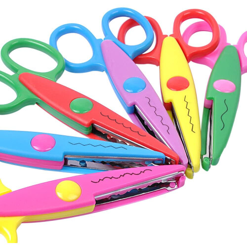 Decorative Edge Scissors Set For Crafting, Unique Patterned Tools For School Projects, 6 Pack