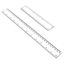 Règles transparentes Artisan's Choice, règle transparente avec centimètres et pouces, mesure double face pour une précision optimale, plastique