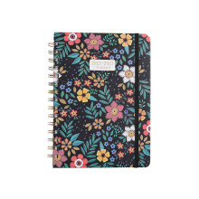 Agenda Blooming Flowers com Encadernação em Espiral Dupla, Janeiro de 2022, Capa Dura com Abas Marcadas e Lista de Tarefas, Ideal para Estudantes e