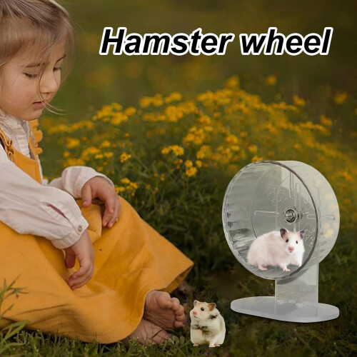 Silent Hamster Wheel, Adjustable, Transparent Design, 18 cm, for Small Animals 2