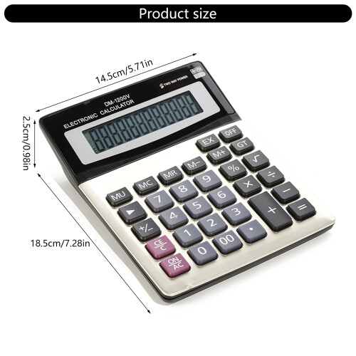 12 Digit Calculator Office  Financial Calculator with Large 2
