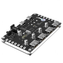 USB 2.0 4 Port Hub Adapter With LED Light For Enhances Device