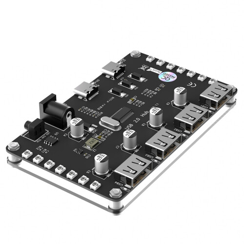 USB 2.0 4 Port Hub Adapter With LED Light For Enhances Device