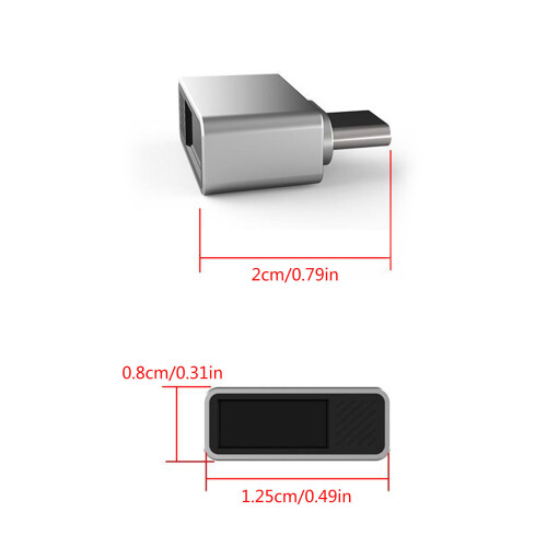 Lecteur d'empreintes digitales USB C compact pour un accès 2