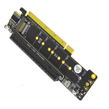 1PC deux M Key M.2 NVME SSD vers PCIe SSD adaptateur NVMe SSD