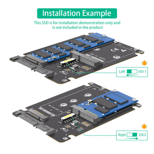 M.2 NGFF Msata SSD vers SATA3.0 2,5 pouces M.2 SSD 1