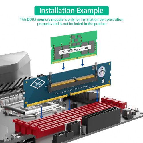 Carte d'extension avancée pour ordinateur portable SO DDR5 vers 2