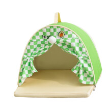 Pet Tent Breathable Portable Dog Cat House Indoor Outdoor 42x42x32 cm Green