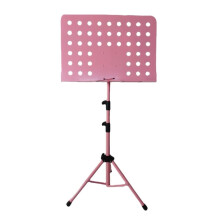 Music Stand Shelf Frosted Professional Music Stand, Foldable Portable Sheet Music Desk (Pink)