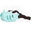 Adjustable Dog Muzzle for Large Breeds, Breathable Soft Fabric, Bite Prevention, Sky Blue L 3