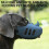 Adjustable Dog Muzzle for Large Breeds, Breathable Soft Fabric, Bite Prevention, Sky Blue L 5