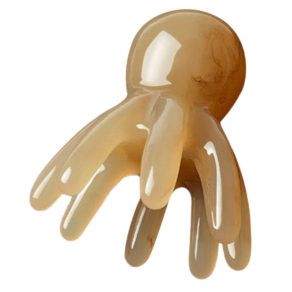 Octopus Scalp Massager, Jadelike Material, Handheld for Relaxing, Portable for All Hair Types