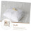 Wedding Ring Cushion Flower Basket Rustic Ring Cushion with Flower Base White 2