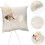 Wedding Ring Cushion Flower Basket Rustic Ring Cushion with Flower Base White 3