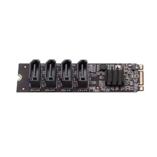 Carte de conversion avancée M.2 à 4 ports SATA3.0 compatible