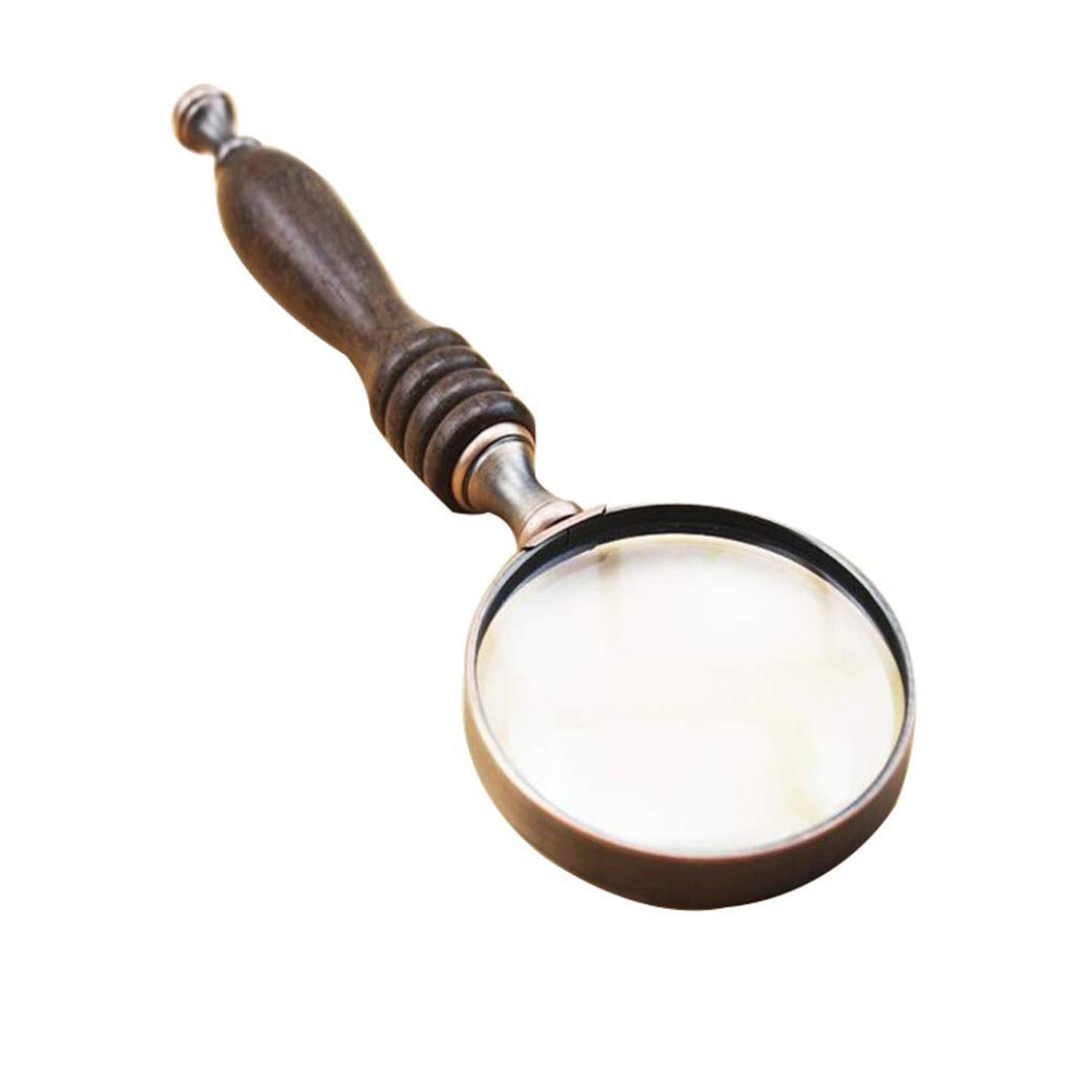 Lupe with ebony handle, bronze, 20x magnifying glass Safehappy