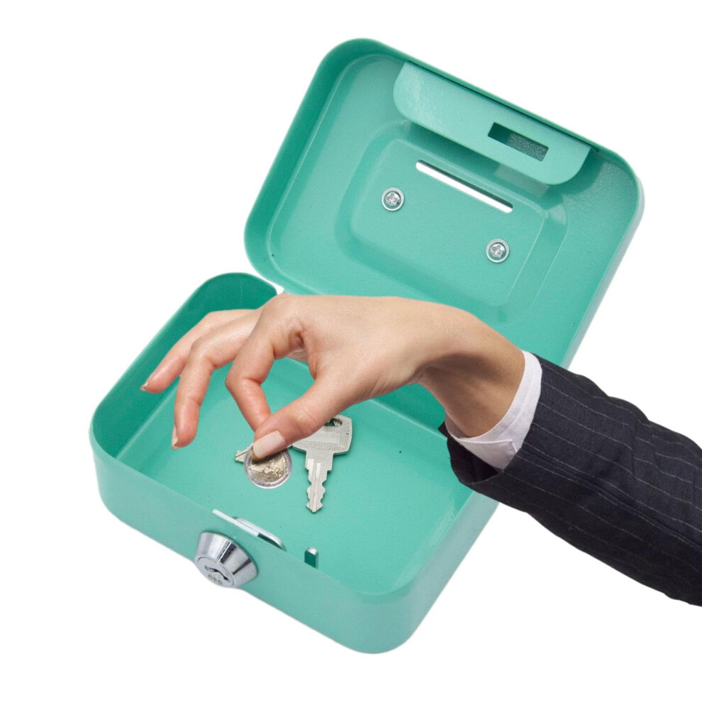 Money Box With Key Metal Cash Box With Key Lock Lock Box Metal Coin Bank For Coin Collection In Daily Green 9426802283181