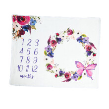 Monthly Blanket Milestone Photo Prop For Newborn Photoshoot Wreath Accessory
