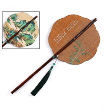 Antique Styles Bamboos Fan Waist Fan Round Foldable-bam lace