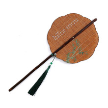 Bamboos Fan Round Foldable Hand Fan Ancient Styles-bam Circular