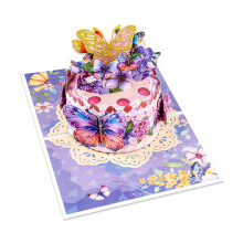 Elegant Butterfly Cake Greeting Card Perfect For Anniversaries