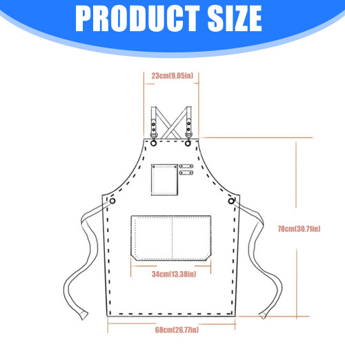 Gardening Work Apron Thickened Waterproof Apron with-brown 1