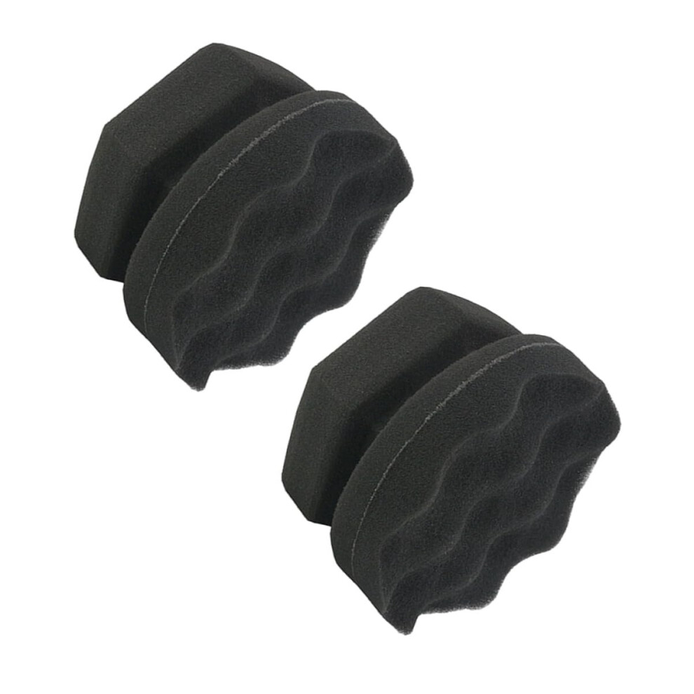 2Pcs Microfiber Car Wax Sponge Applicator For Tires And Detailing Density Pad Easy Waxing 9189345002236