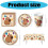 Capybara Printed Cups Decorative Hanging Flags Tablecloth Dishes 3