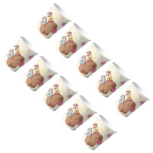 10Pcs Animal Themed Paper Plates Cups Utensils-Paper cup