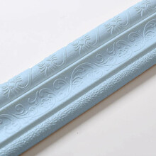 Wallpaper border stickers, removable adhesive for bathroom, home, ceiling, multicolor, 8cm x 230cm, 2 Pcs Light Blue Flower