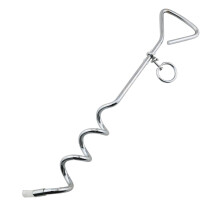 Ground Spike Anchor Opener Steel Dog Tethering Stakes Pet Supplies Dog Stake for Wood Collecting Grass Backyard Outdoor Camping