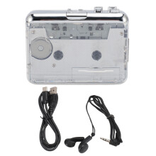 Lecteur de cassettes USB alimenté par batterie avec convertisseur cassette vers MP3, périphérique USB Plug and Play, lecteur de musique stéréo