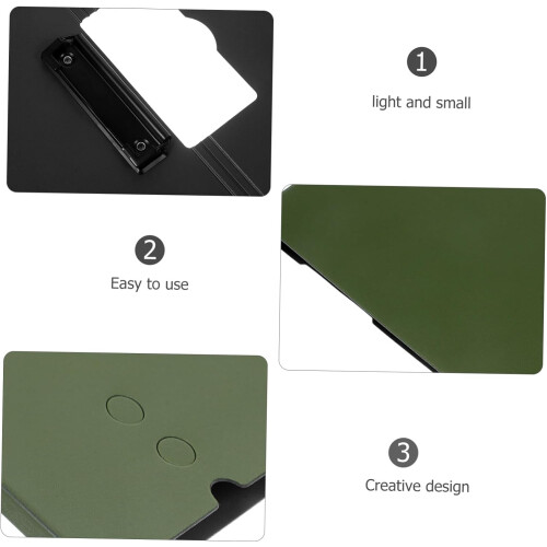 Clipboard folder with cover, foldable writing board for office, conferences, and document organization, lightweight, portable, and versatile. 2