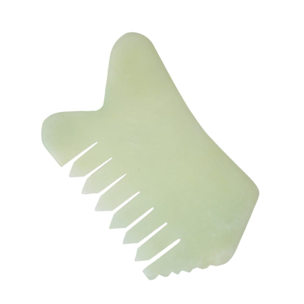 1 Piece Jade Massage Comb for Facial Massage, Natural Material, Promotes Blood Circulation for Stress Relief, Portable,  Gift