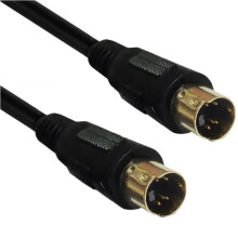 SVideo Cable DIN 4Pin Male To Male Or Female GoldPlated F To F Connector 15 Centimeters