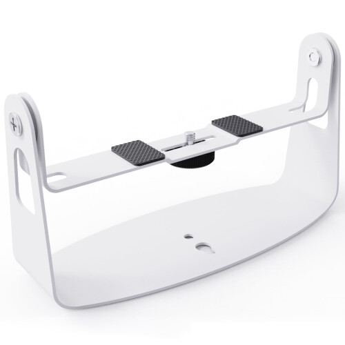 Rotating Projector Stand  Performance Metal Construction 360 Degree Adjustment Wall Deck White