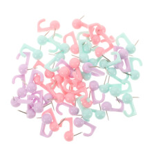 50 Pieces Hooks Thumbtacks Tool for Hanging Pictures Hangers Thumb Nails Gold Hard Corkboards Push Pins for Cork Board Duty Boards Steel Wire