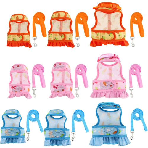 Adjustable Rabbits Harness With Elastic Leash For Small Pets, Easy Control, Adjustable Straps 2