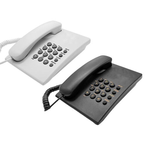 Téléphone fixe téléphone de bureau support mural téléphone-Noir 1