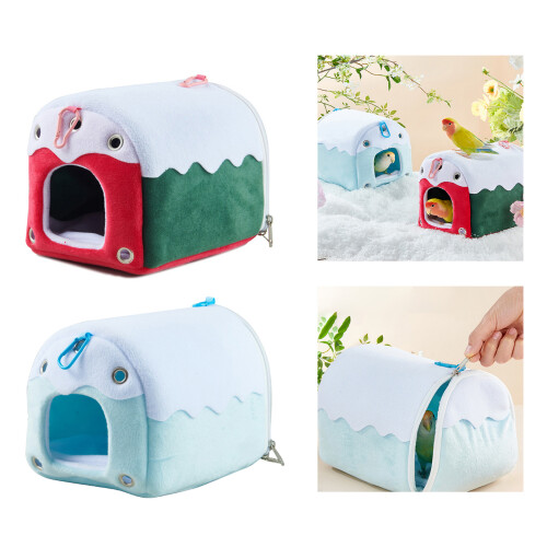 Niche à oiseaux confortable en peluche, nids chauds-Style Igloo 1