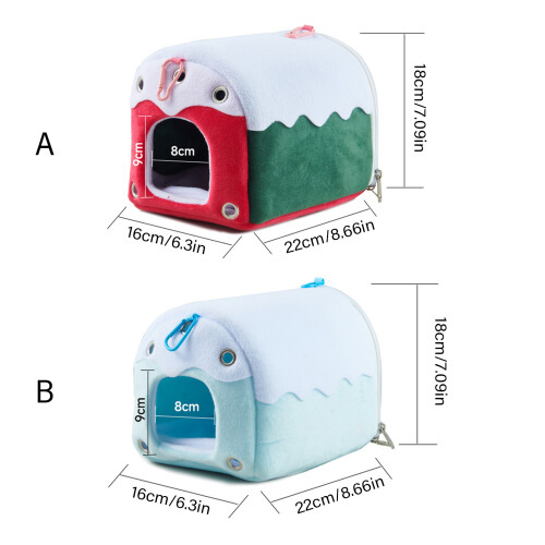 Niche à oiseaux confortable en peluche, nids chauds-Style Igloo 2