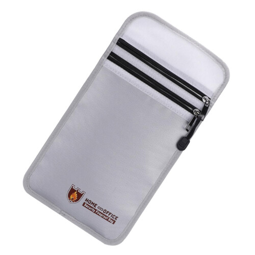 Fireproof Zippered Silver Briefcase File Holder